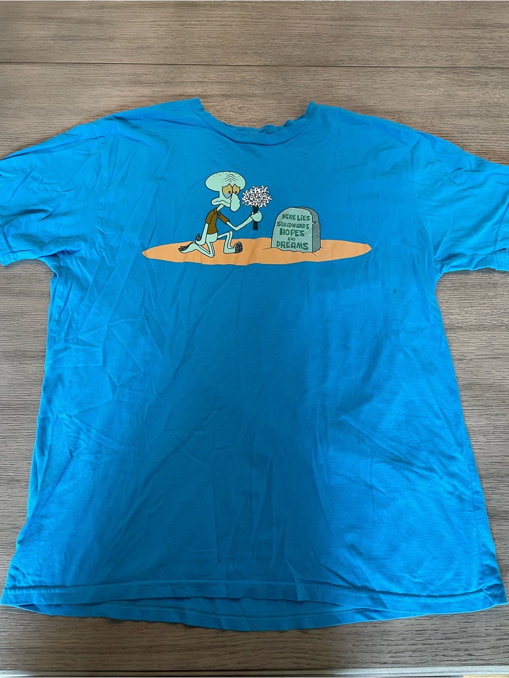 SpongeBob Squarepants Bright Blue Graphic Tee